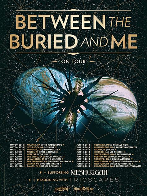 Between the buried and me tour - Grammy Award-nominated progressive metallers BETWEEN THE BURIED AND ME have announced a tour that will find them performing 2012's "The Parallax II: Future Sequence" album in its entirety. Support ...
